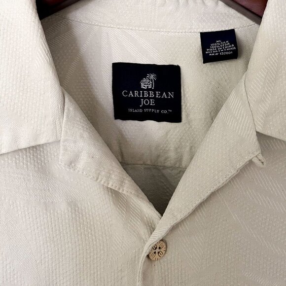 Carribean Joe 100% Silk Short-Sleeved Shirt, Men's XL, EUC - Picture 3 of 5